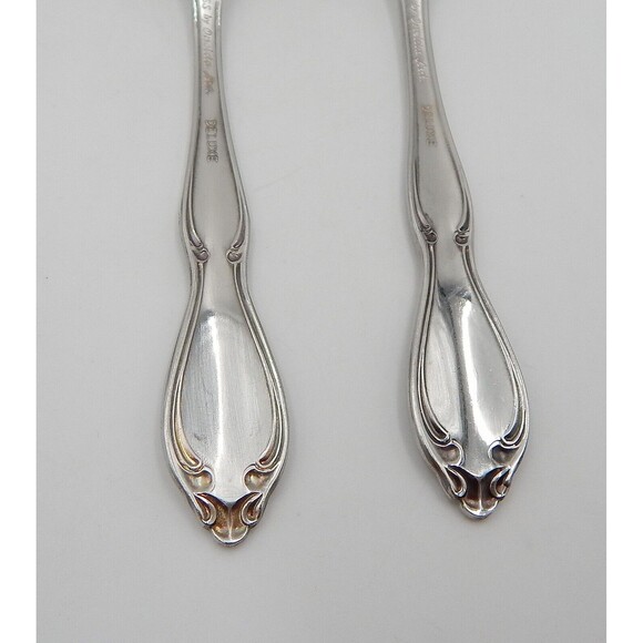 Oneida Strathmore Stainless Teaspoon Dessert Spoon Deluxe Glossy Flatware Set/2 - Picture 6 of 9